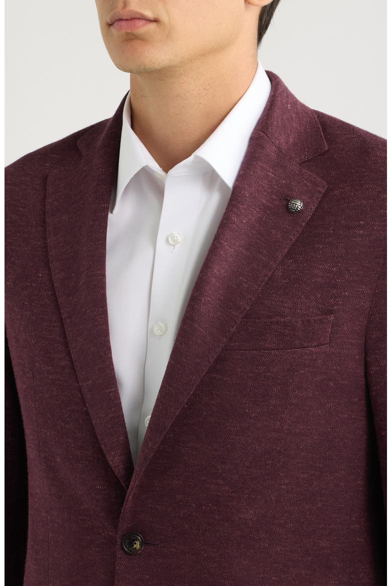 Hartford Knit Wool Blend Sport Coat, Alternate, color, BURGUNDY