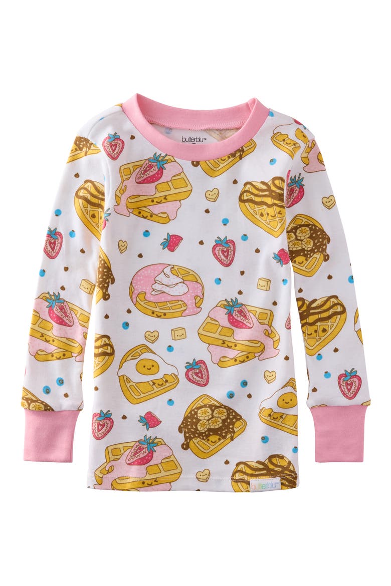 Kids' Zen Fitted Organic Cotton Two-Piece Pajamas, Alternate, color, WAFFLING ON