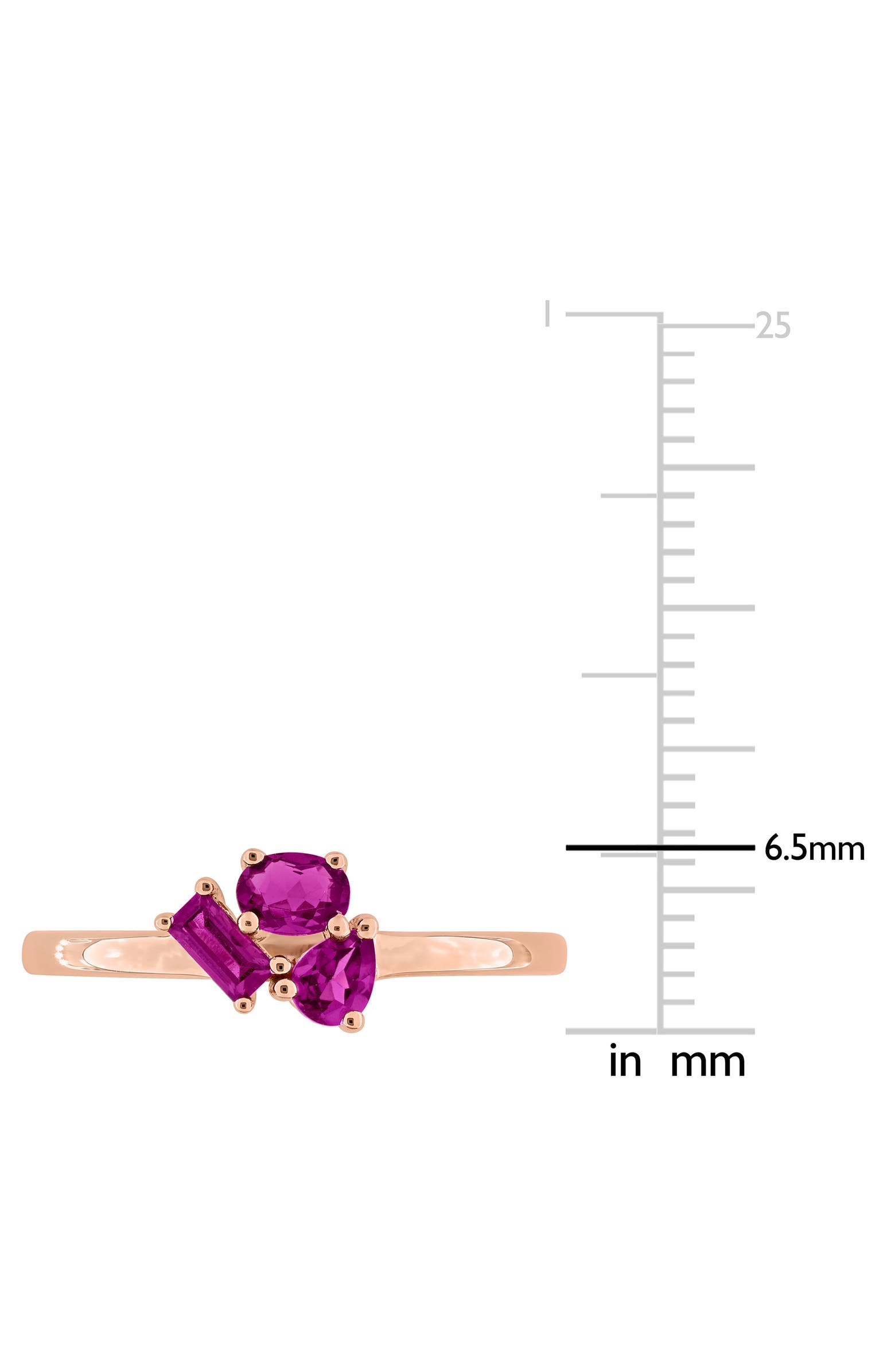 DELMAR Multiple Cut Rhodolite Cluster Ring | Nordstromrack