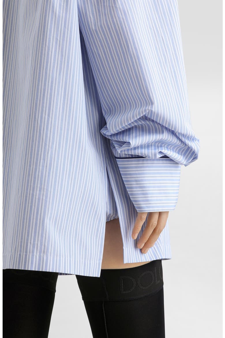 Vanity Stripe Oversize Cotton & Silk Poplin Shirt, Alternate, color, S8051 STRIPED