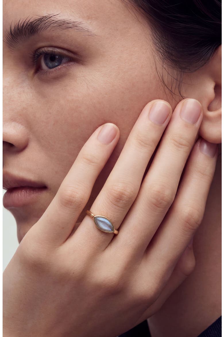 Labradorite Marquise Ring, Alternate, color, GREEN/ GOLD