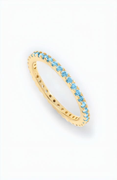 March Birthstone Eternity Stacking Ring