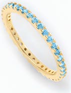 Mint & Lily March Birthstone Eternity Stacking Ring