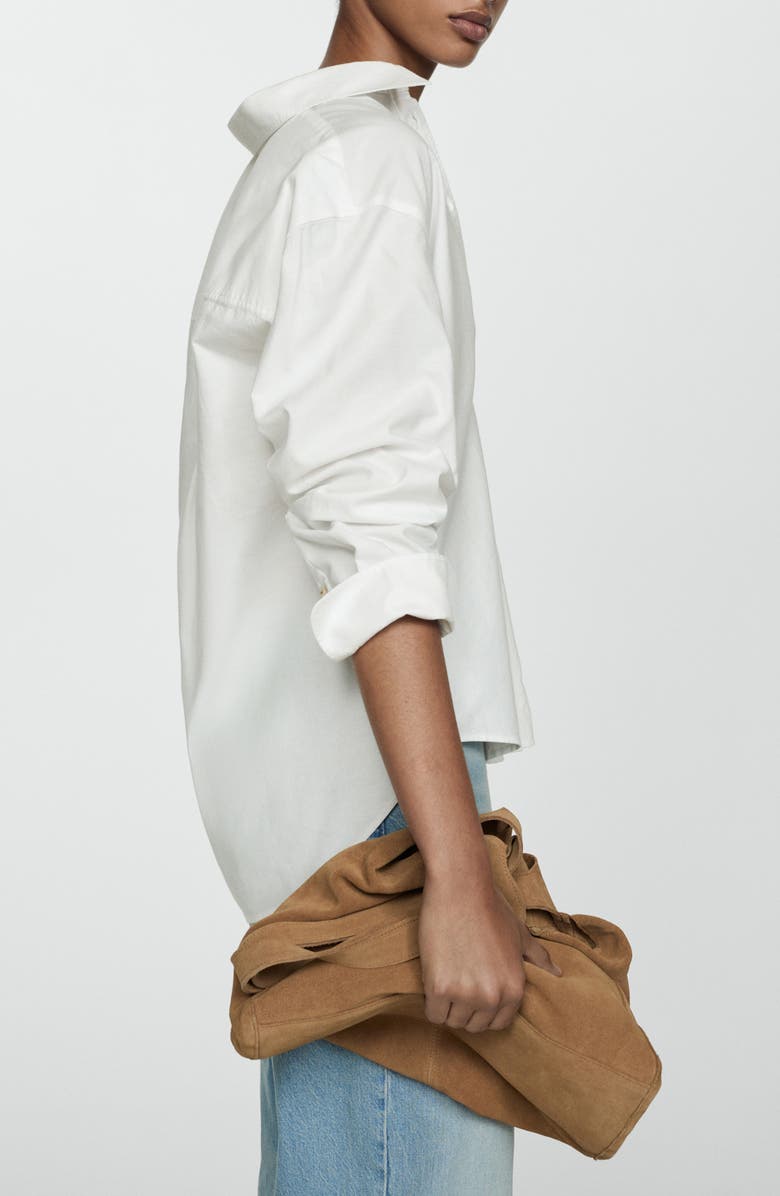 MANGO Cotton Button-Up Shirt, Alternate, color,