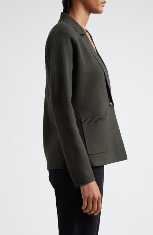 L Agence L'agence Lacey Knit Blazer In Deep Olive