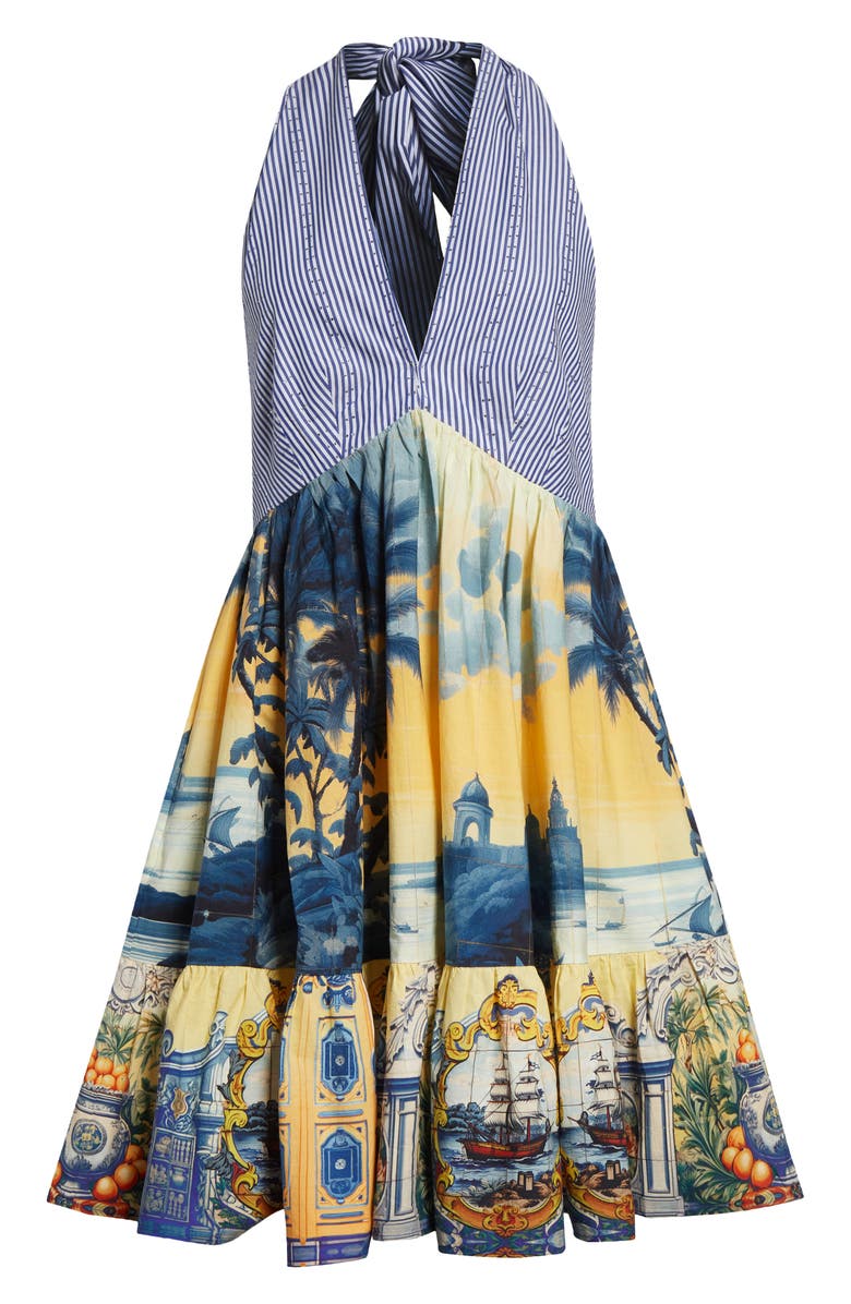 Camilla Song of Saint Anthony Cotton Halter Dress, Alternate, color, Song Of Saint Anthony