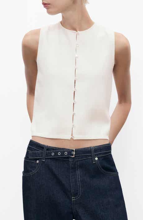 MANGO Fine Knit Sweater Vest