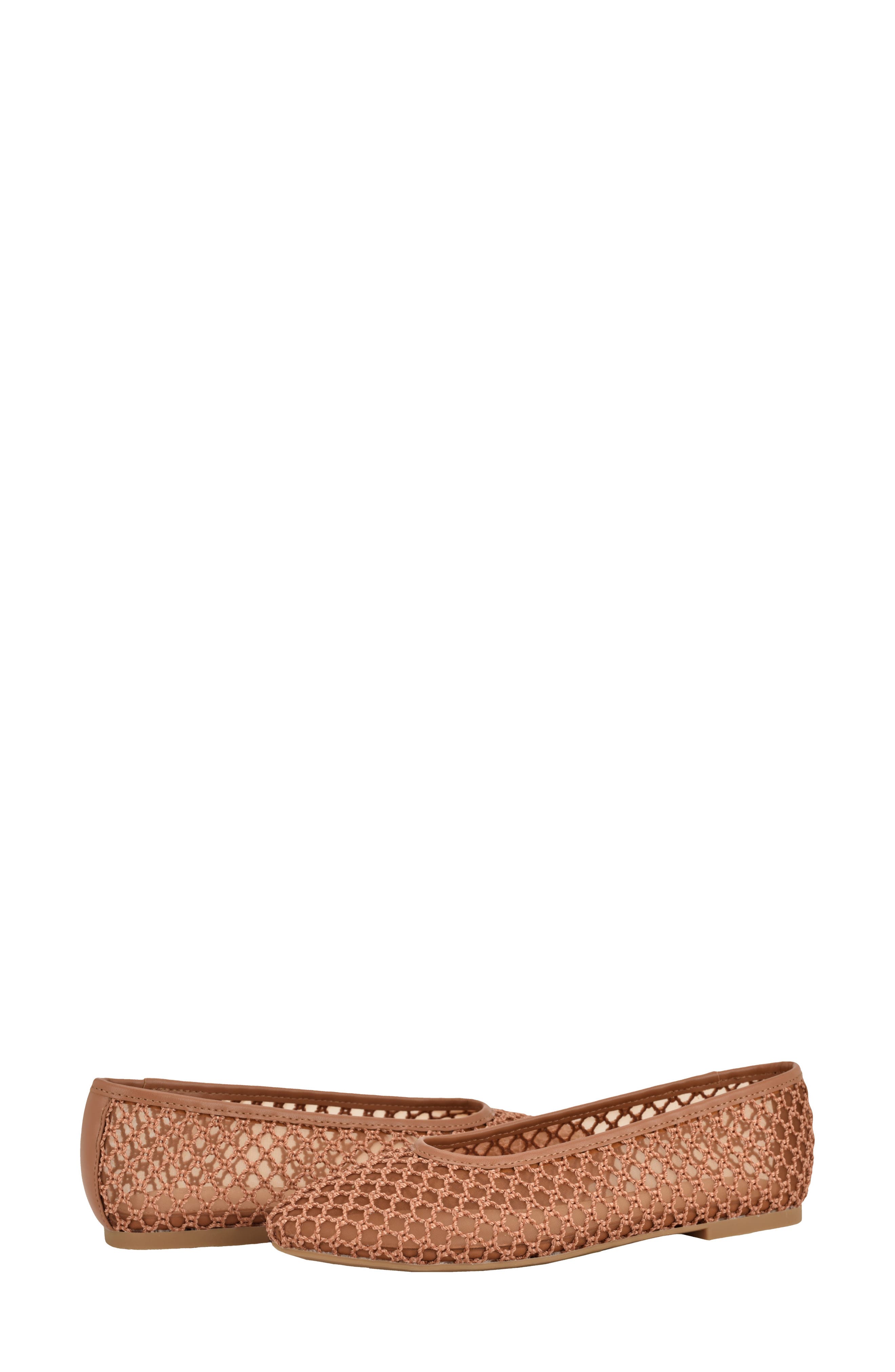 Delicate Mesh Ballet Flat, Alternate, color, DARK NATURAL