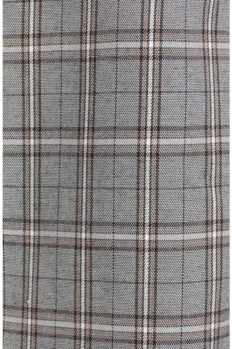 Longline Glen Plaid Blazer, Alternate, color, BLACK TAN PLAID