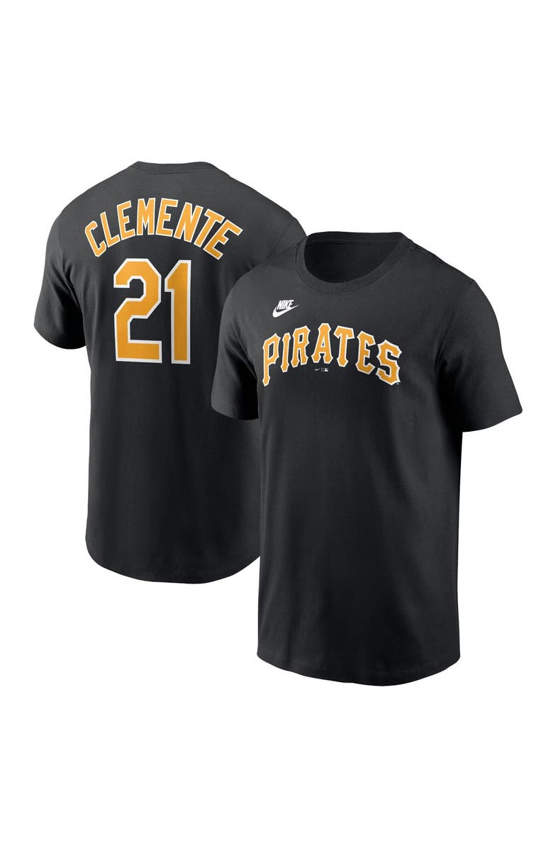 Nike Men's Nike Roberto Clemente Black Pittsburgh Pirates Fuse Name & Number T-Shirt, Main, color, Black