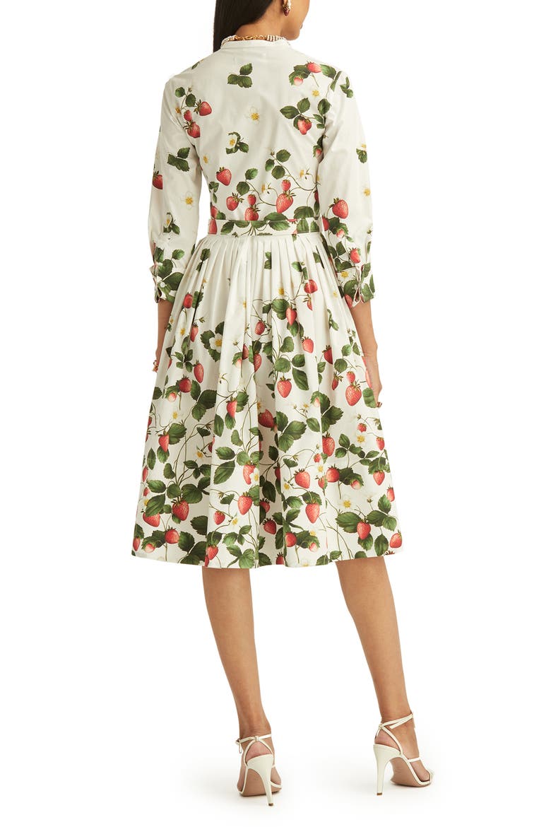 Strawberry Field Belted Cotton Poplin Shirtdress, Alternate, color, WHITE MULTI