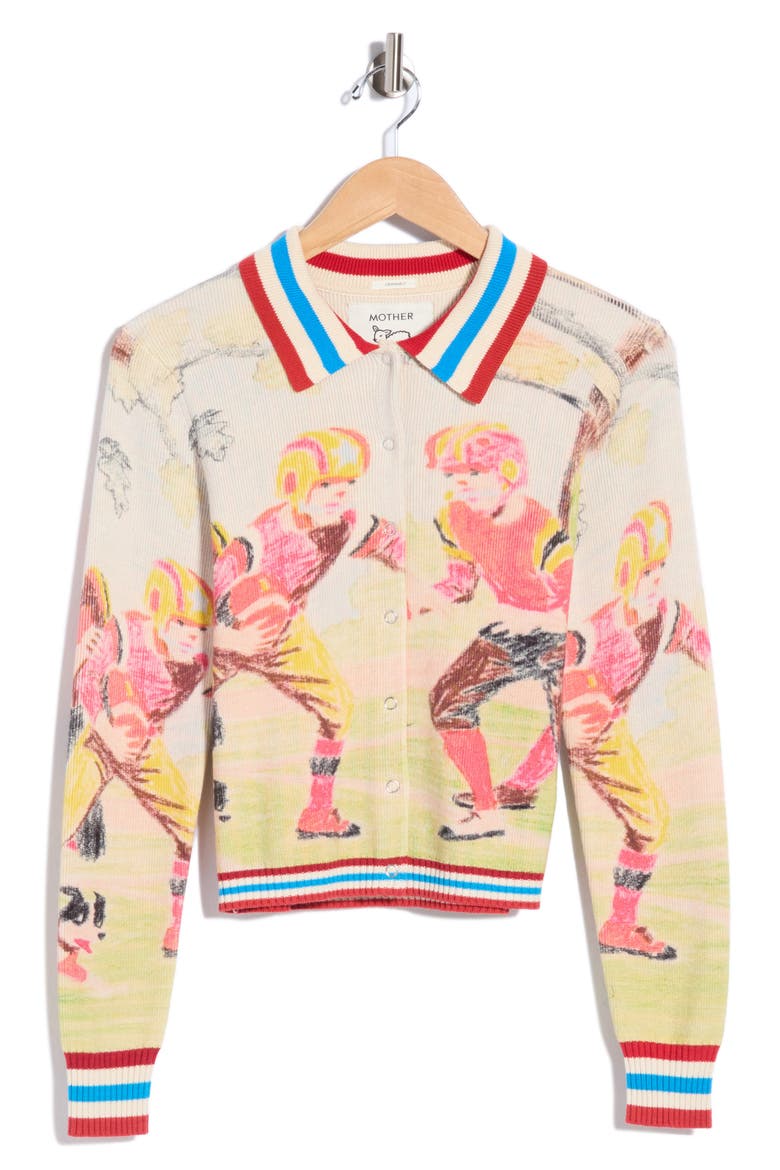 The Slim Raquette Cardigan, Alternate, color, SCRAMBLE