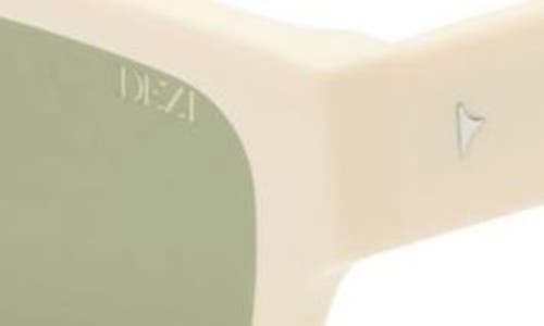Dezi Izzy 56mm Polarized Rectangular Sunglasses In Cream/sage