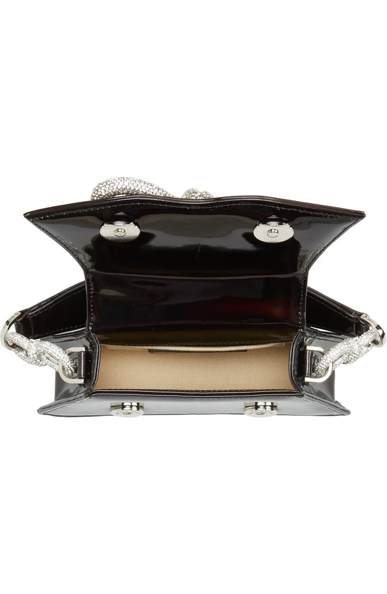 Mach & Mach Mini Samantha Crystal Double Bow Iridescent Top Handle Bag, Alternate, color,