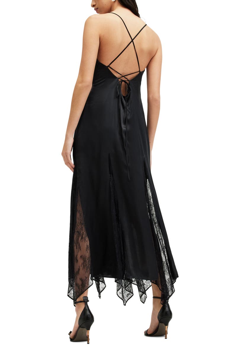 AllSaints Jasmine Slipdress, Alternate, color, Black