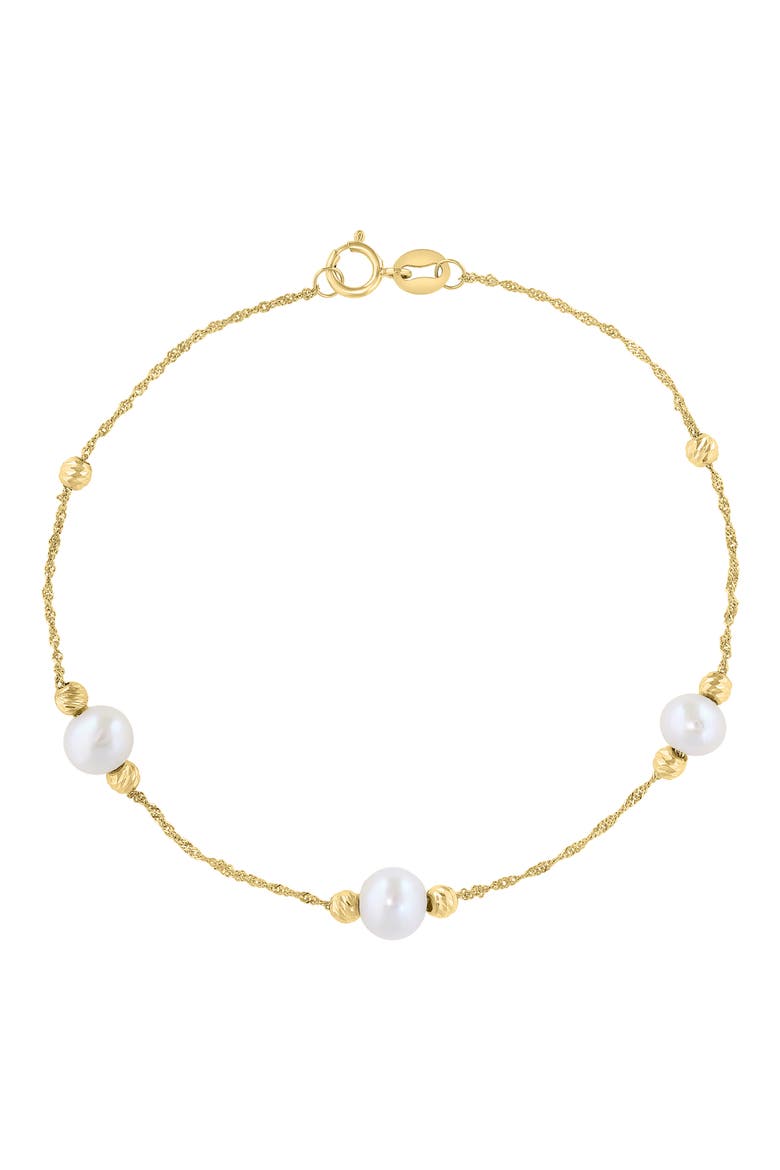 Freshwater Cultured Pearl Chain Bracelet, Main, color, WHITE