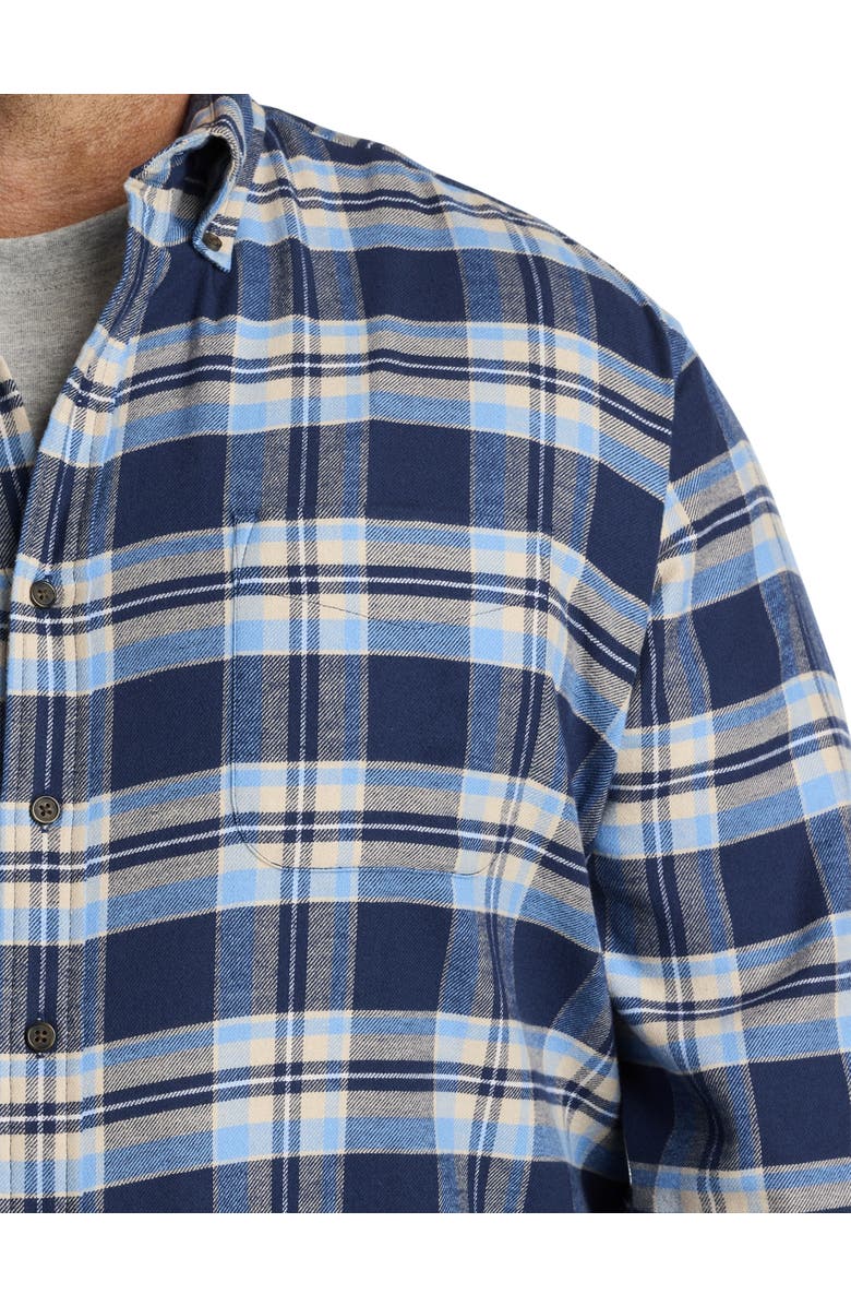 Harbor Bay by DXL Plaid Flannel Sport Shirt, Alternate, color, 