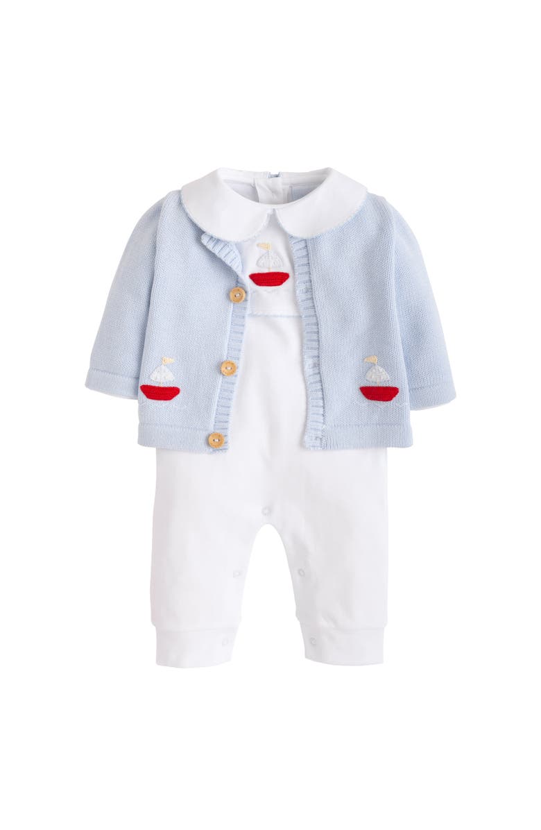 Little English Kids' Crochet Playsuit, Alternate, color, Sailboat