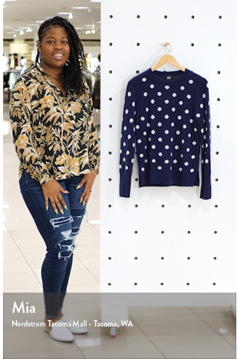 Dot Crewneck Cashmere Sweater video