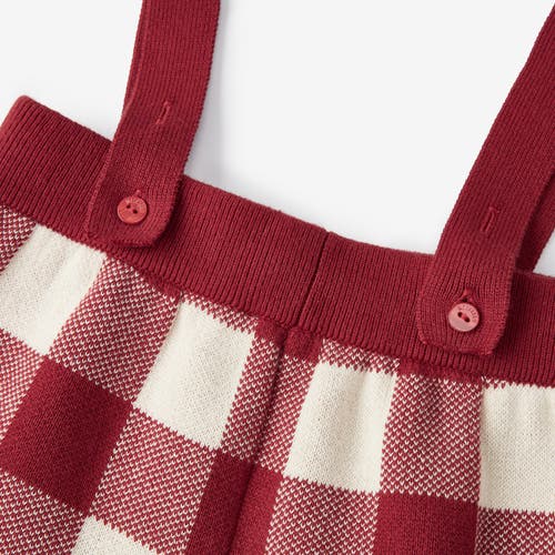 Milkbarn Knit Suspender Pants In Red