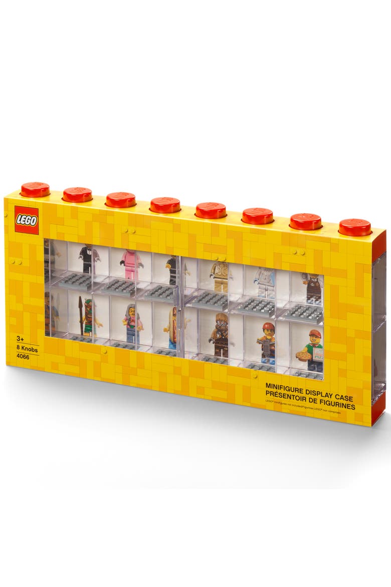 Minifigure Display Case, Main, color, Red