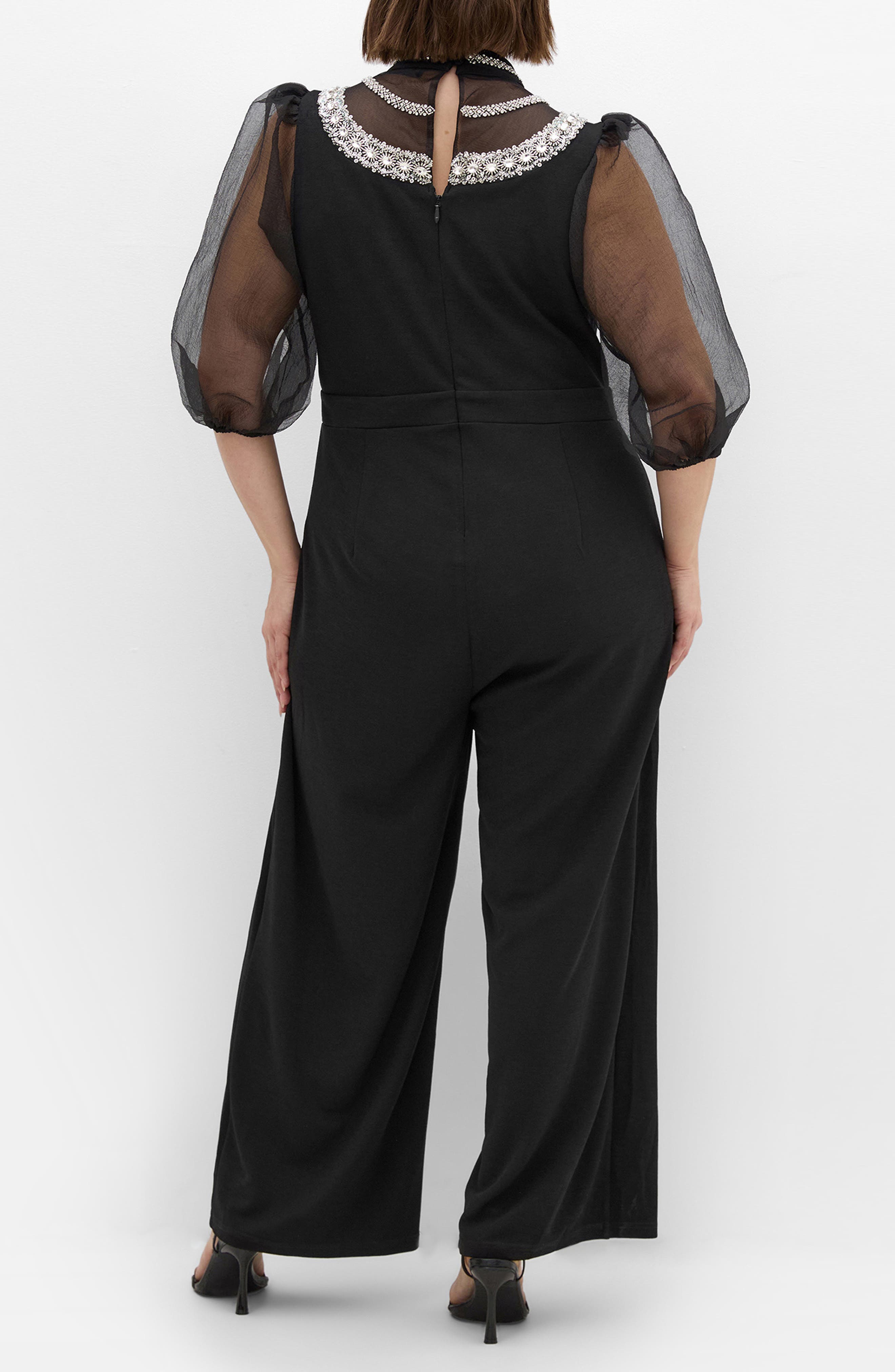 Phoenix Embellished Sheer Panel Jumpsuit - image 2