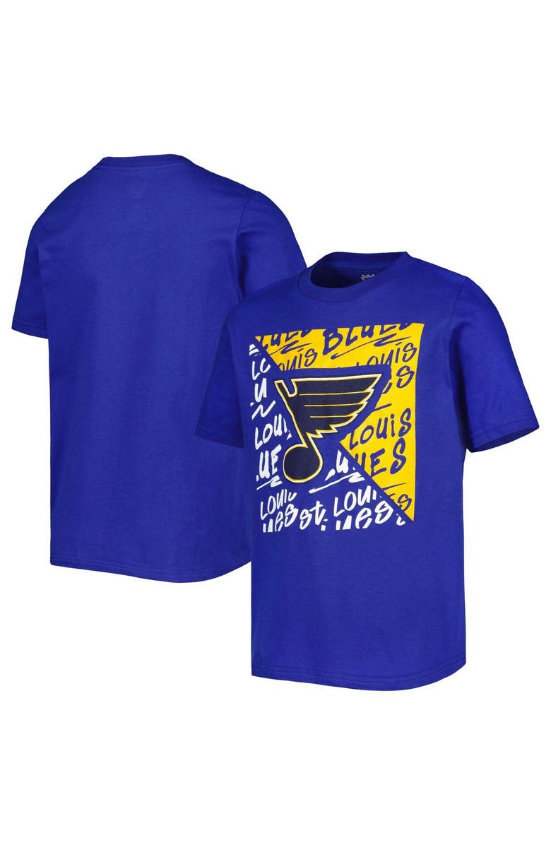 Outerstuff Youth Royal St. Louis Blues Divide T-Shirt, Main, color,
