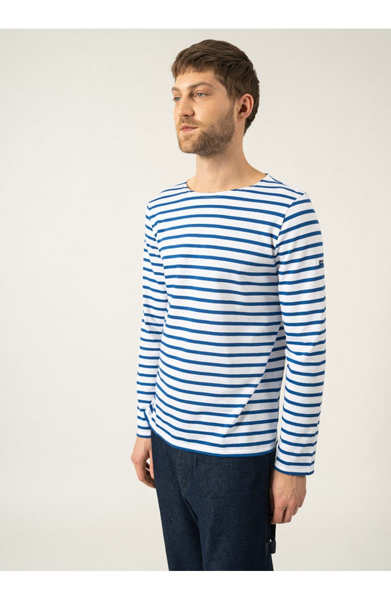 Saint James MINQUIERS MODERN - Breton Striped Shirt, Alternate, color, White/Royal Blue