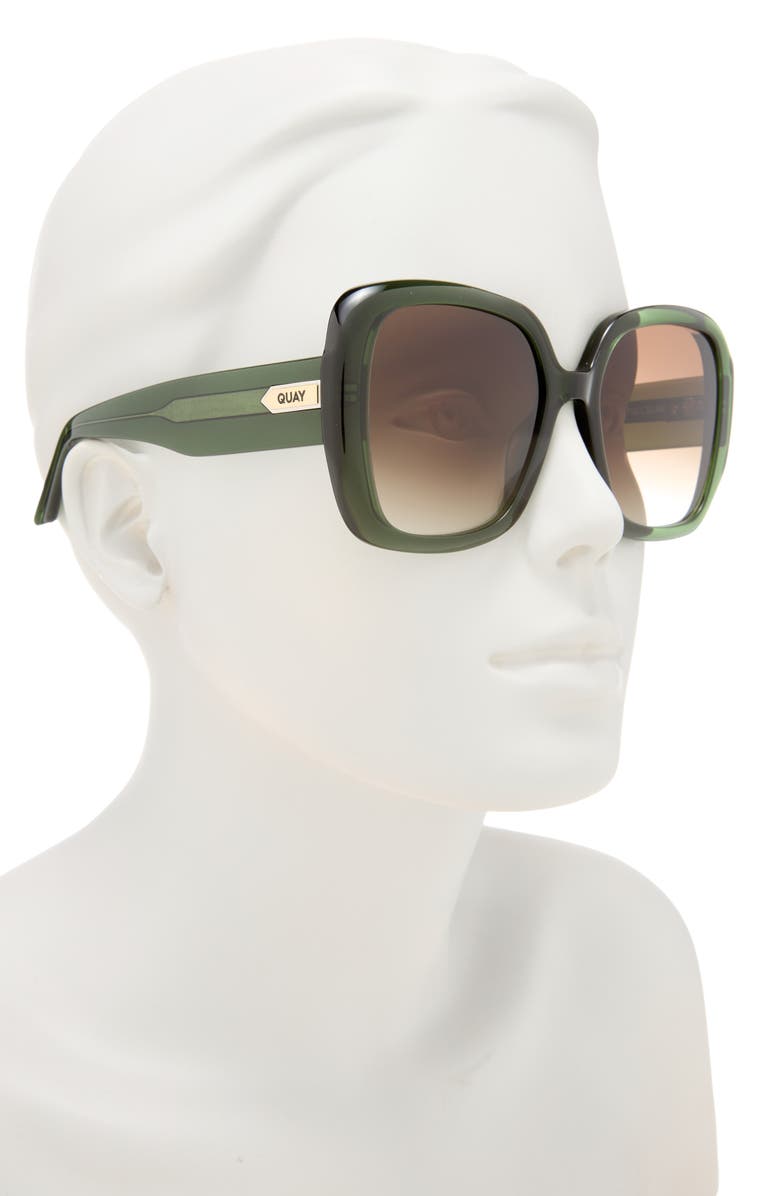 QUAY Full Glam 55mm Gradient Square Sunglasses, Alternate, color, 