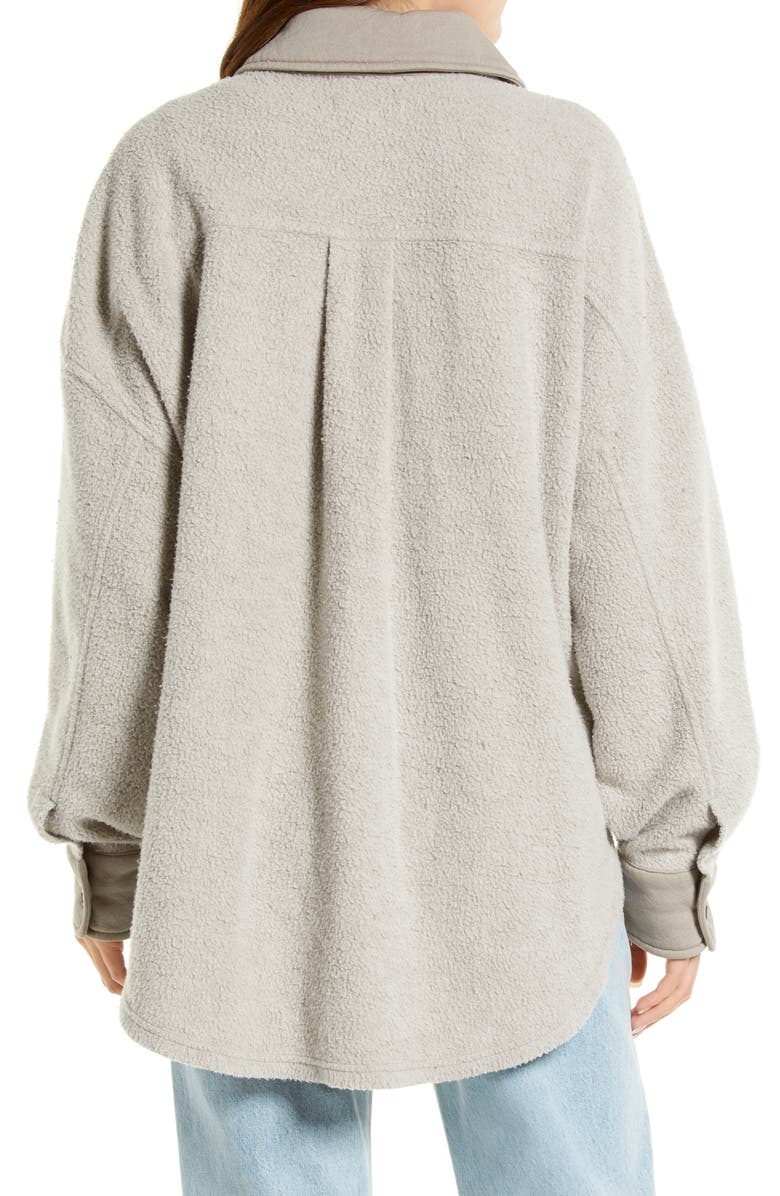 Treasure & Bond Mixed Media Seam Cotton Blend Shirt Jacket, Alternate, color,