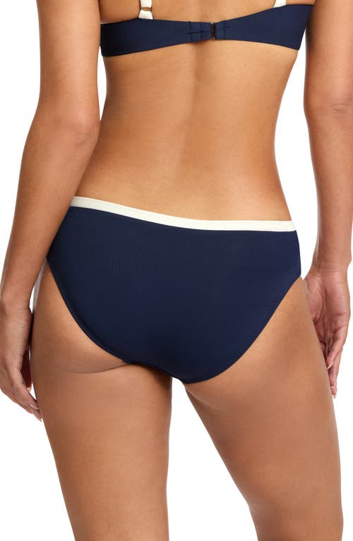 Robin Piccone Tierna Twist Hipster Bikini Bottoms In Blue