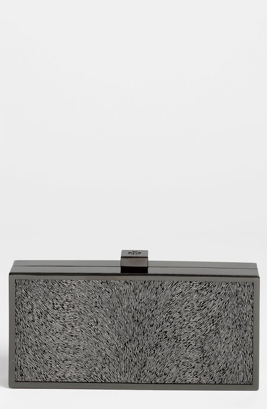 Sparkle Suede Clutch, Main, color, ANTHRACITE