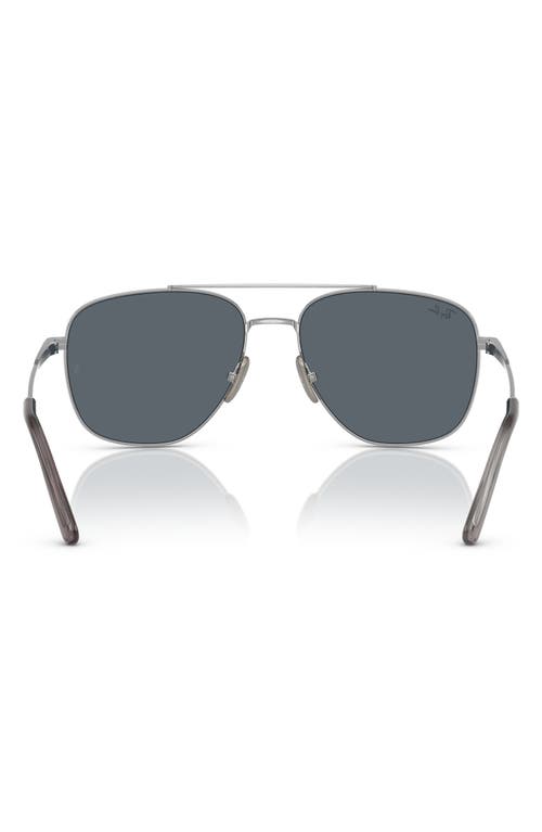 Ray Ban Ray-ban 59mm Polarized Square Sunglasses In Silver