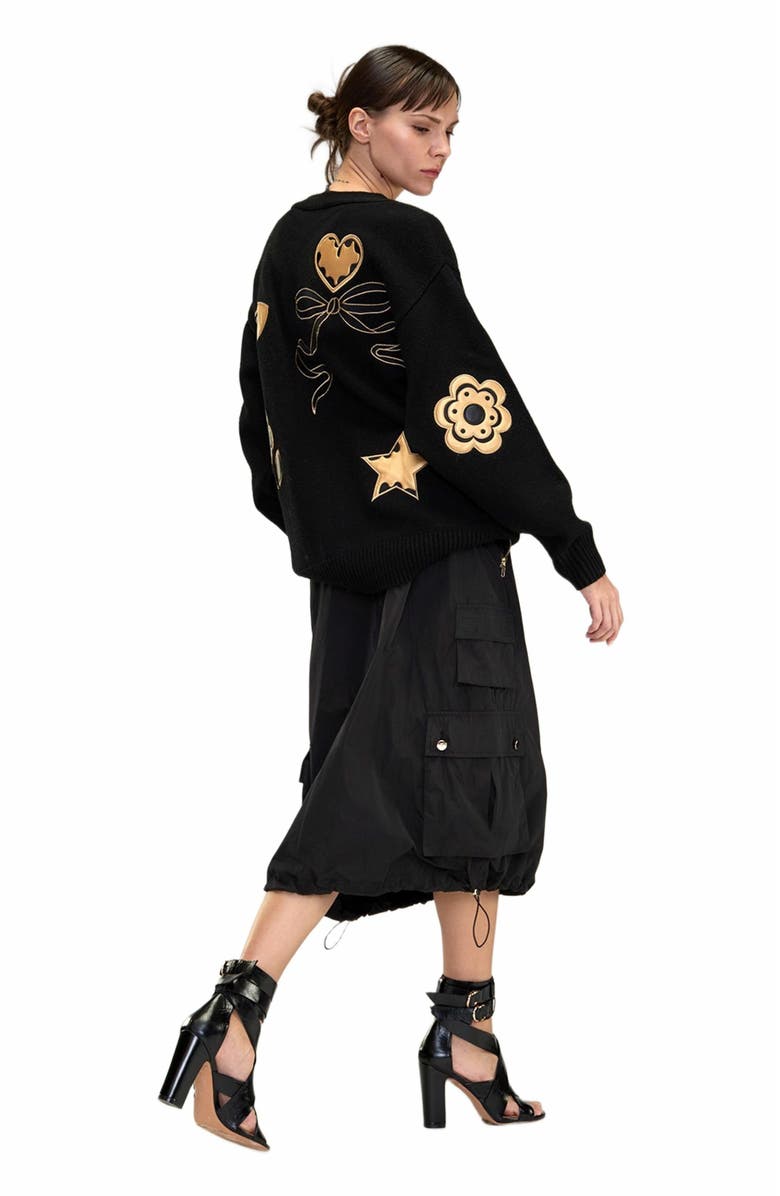 Cynthia Rowley Playful Patchwork Cardigan, Alternate, color, 