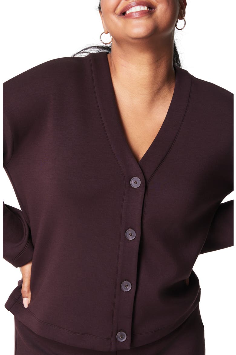 AirEssentials V-Neck Cardigan, Alternate, color, TRUFFLE BROWN