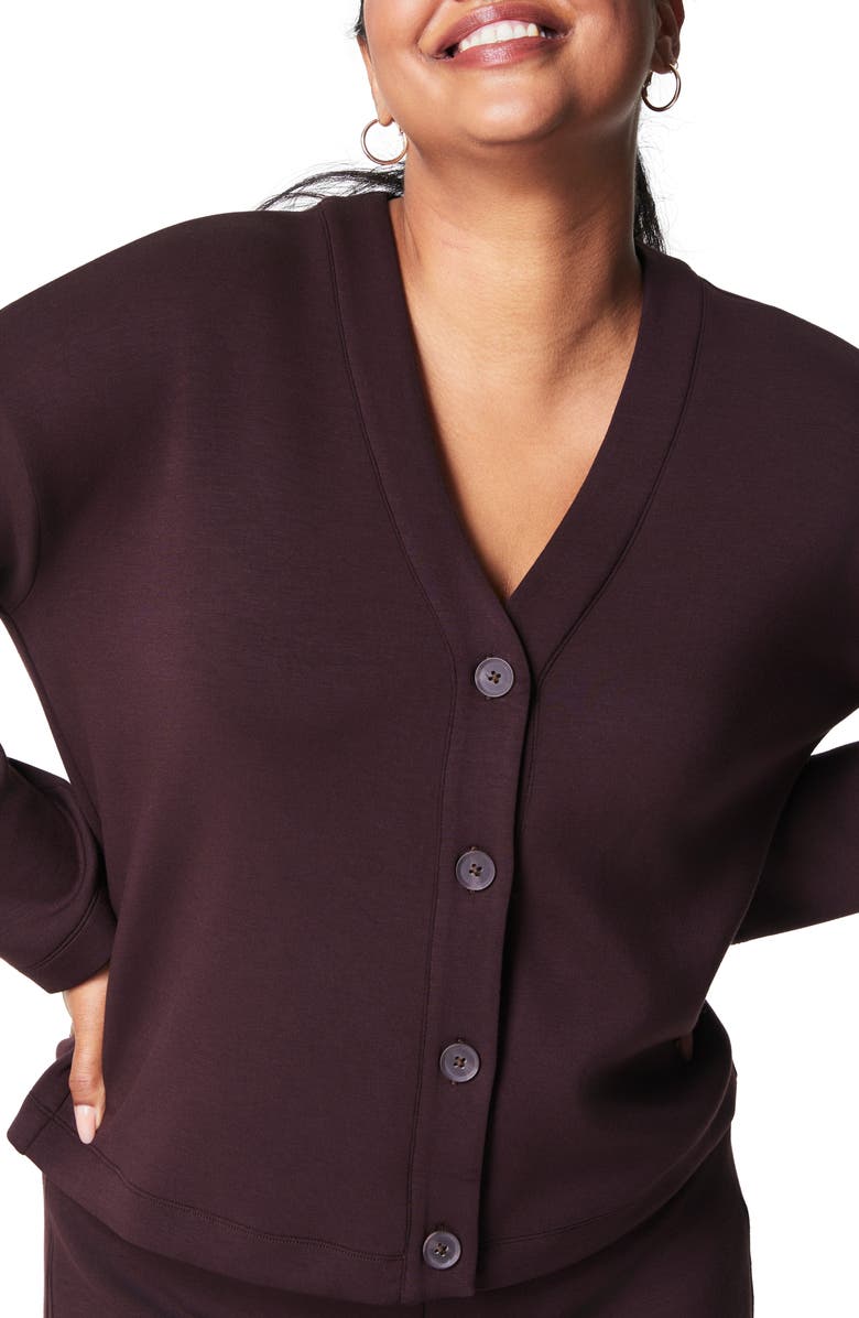 SPANX<sup>®</sup> AirEssentials V-Neck Cardigan, Alternate, color, Truffle Brown