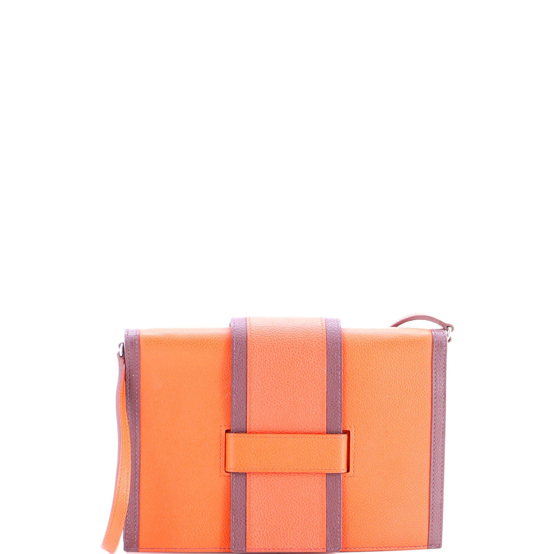 Pre-Owned Hermes H Passant Clutch Shoulder Bag Evercolor, Main, color, Terre Battue