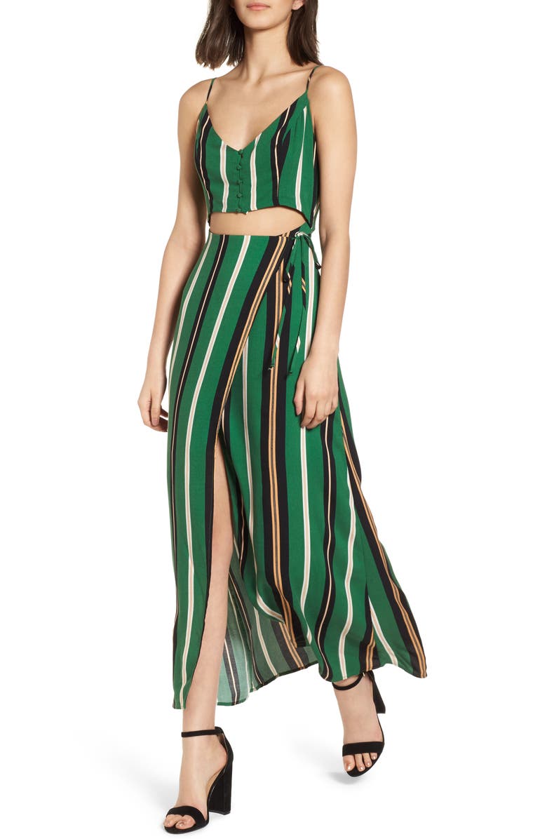 All in Favor Cutout Wrap Front Maxi Dress, Main, color, 