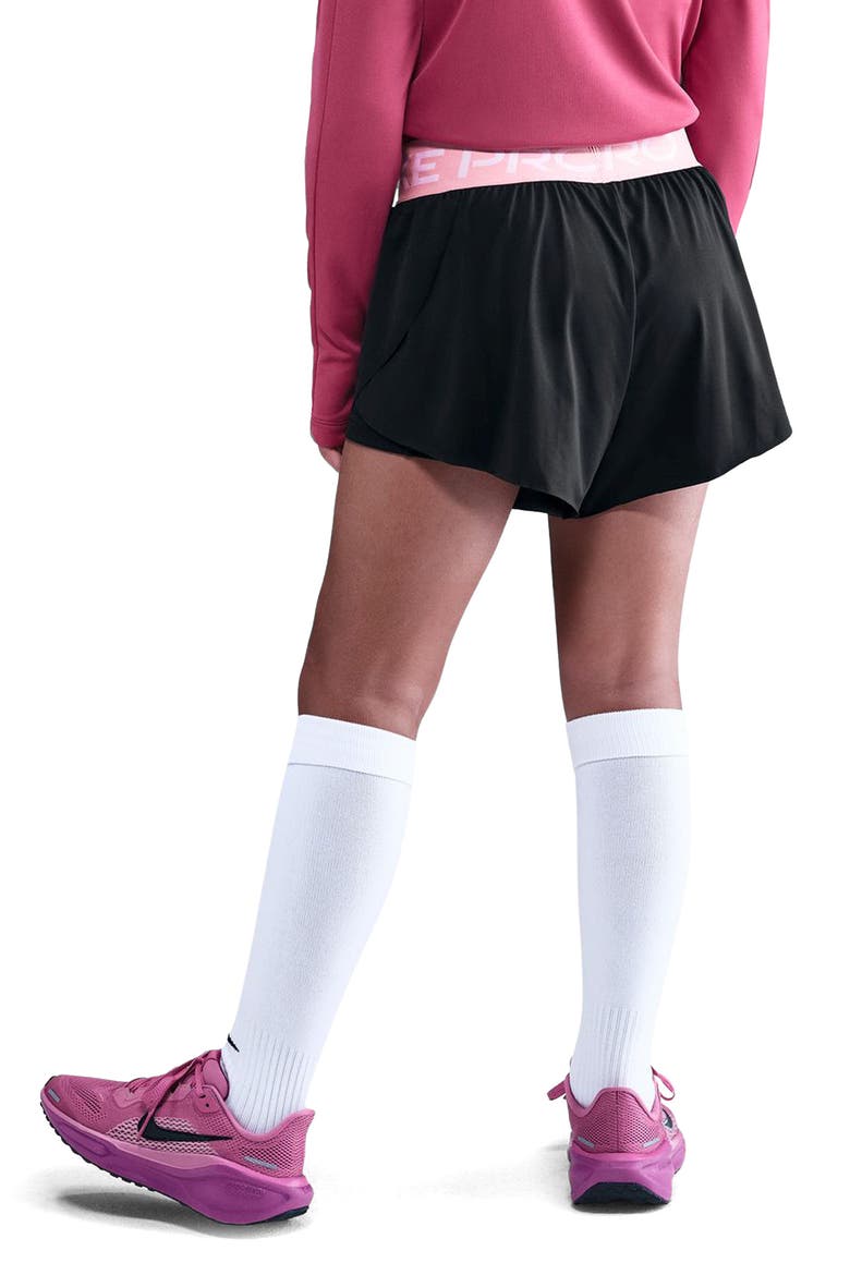 Pro Dri-FIT 2-in-1 Shorts, Alternate, color, 011 BLACK/MED SOFT PINK/WHITE