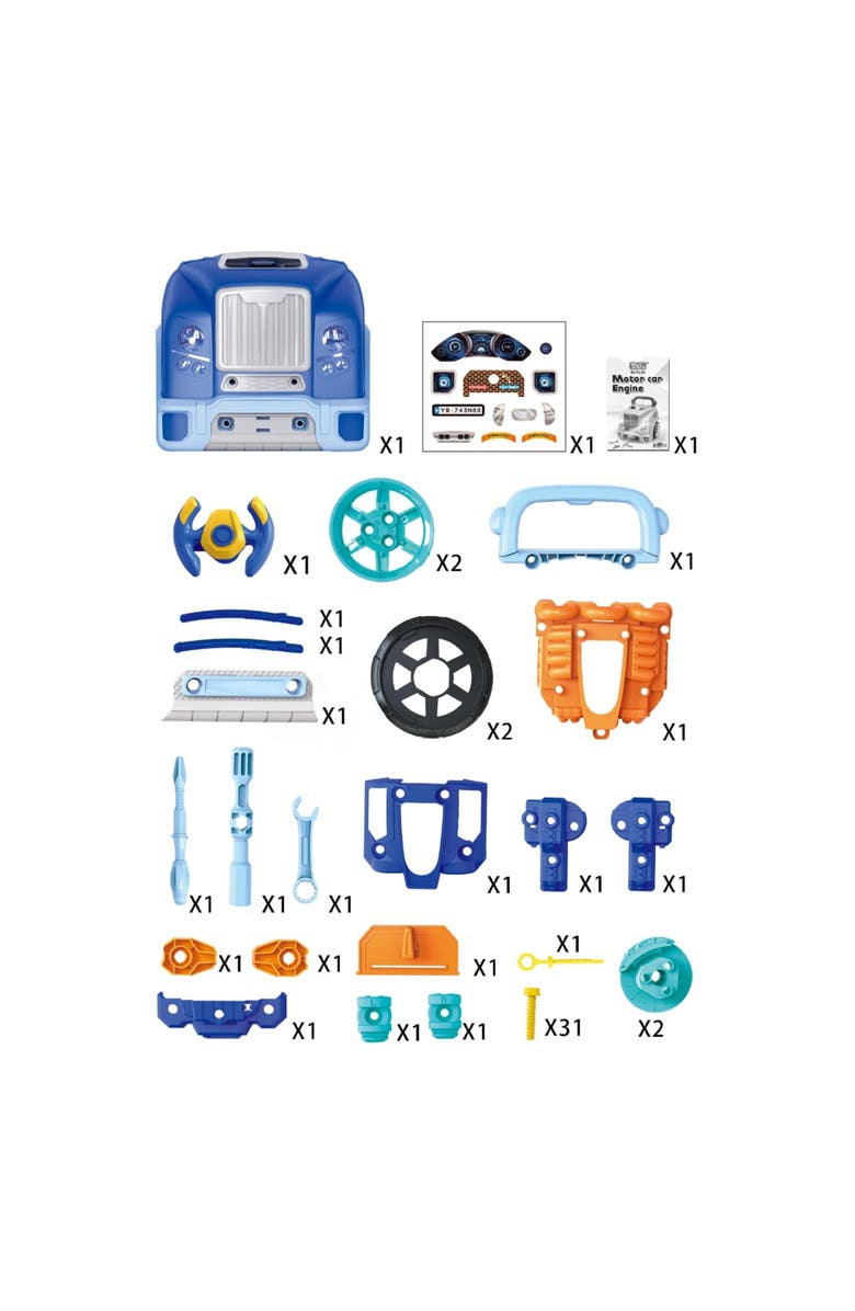 THE BUBBLE FACTORY Motor Car Engine Workshop, Blue, Alternate, color, Multicolored