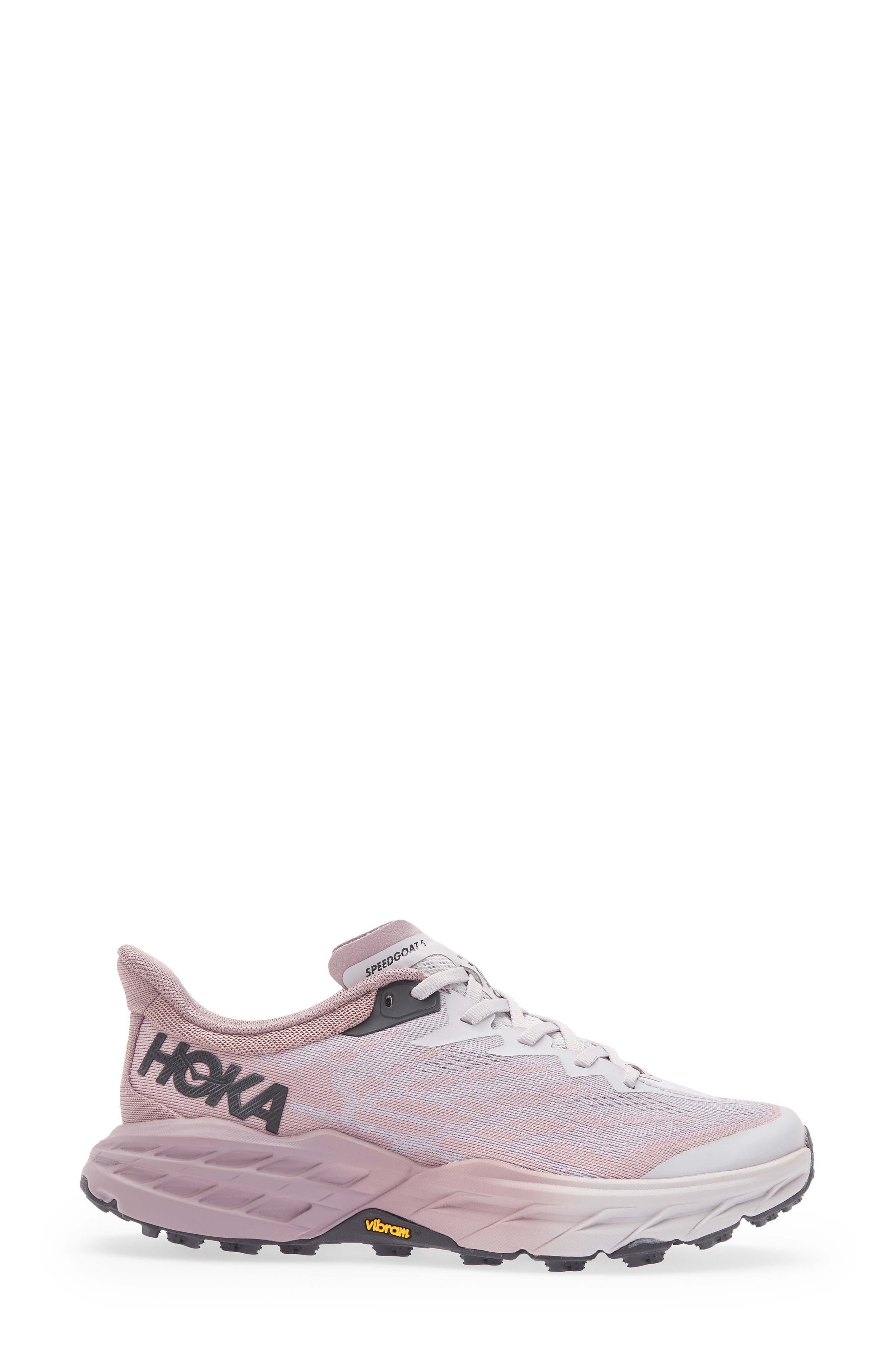 HOKA Speedgoat 5 Trail Running Shoe, Alternate, color, Elderberry / Lilac Marble