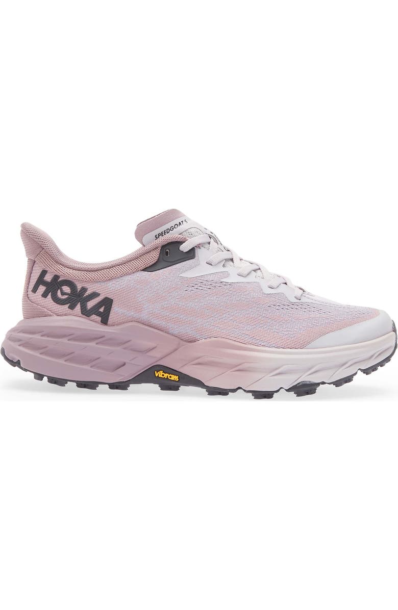 HOKA Speedgoat 5 Trail Running Shoe, Alternate, color, Elderberry / Lilac Marble