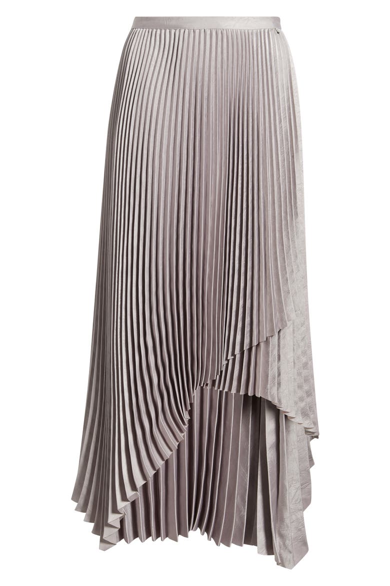 Vlantel Pleated Asymmetric Midi Skirt, Alternate, color, OPEN PRPLE