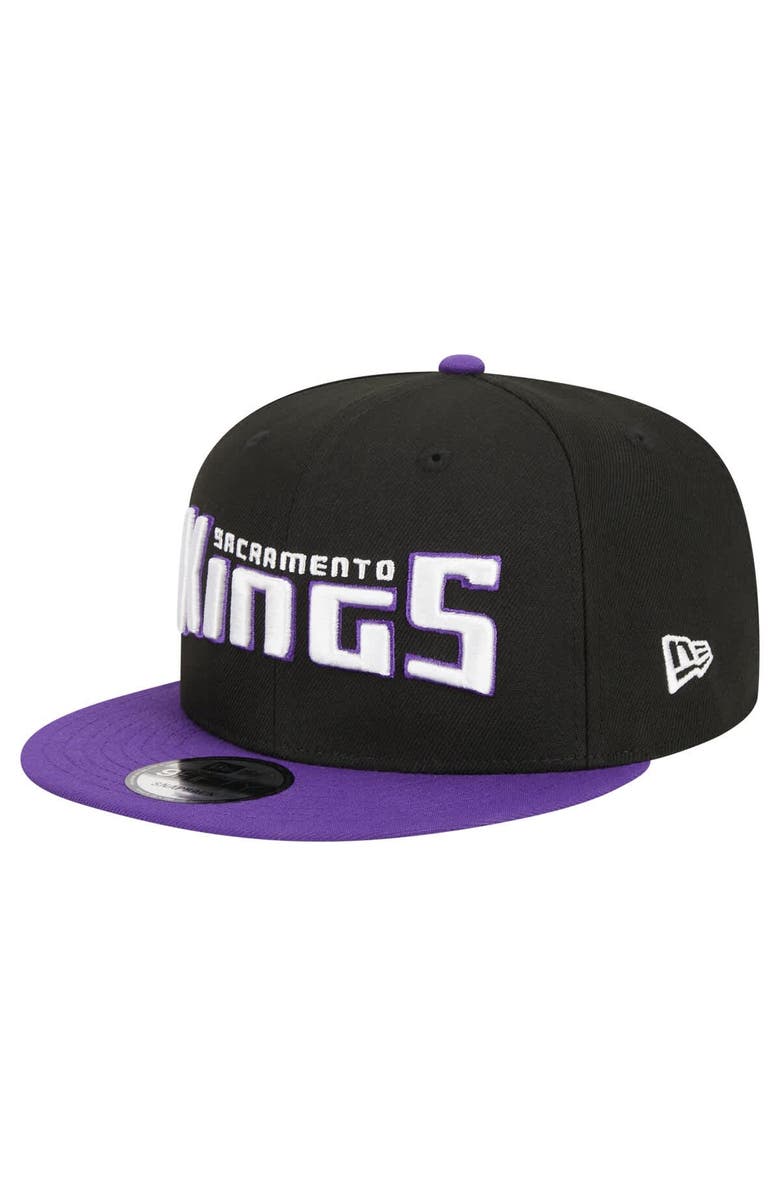 New Era Men's New Era Black/Purple Sacramento Kings Jersey Hook Statement Edition 9FIFTY Snapback Hat, Alternate, color, Black