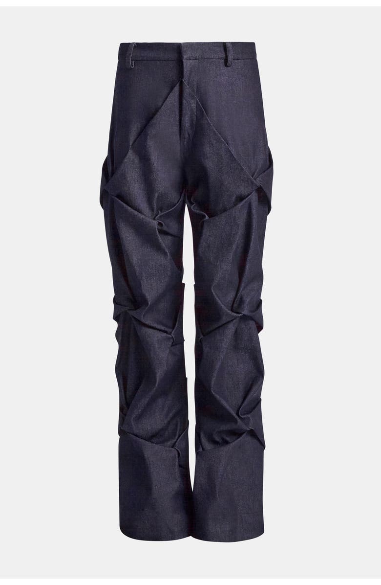 KATE BARTON Astrid Draped Trousers, Alternate, color, Navy