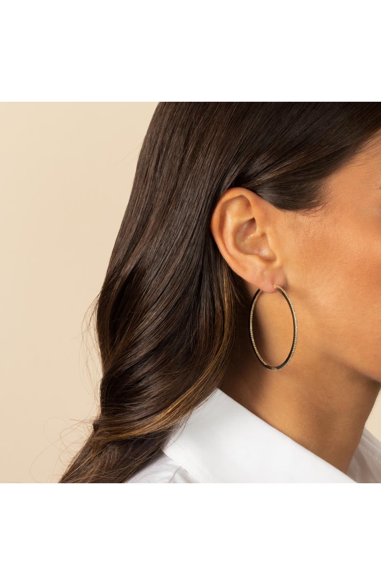 BY ADINA EDEN Diamond Pave Large Hoop Earring 14K, Alternate, color, 