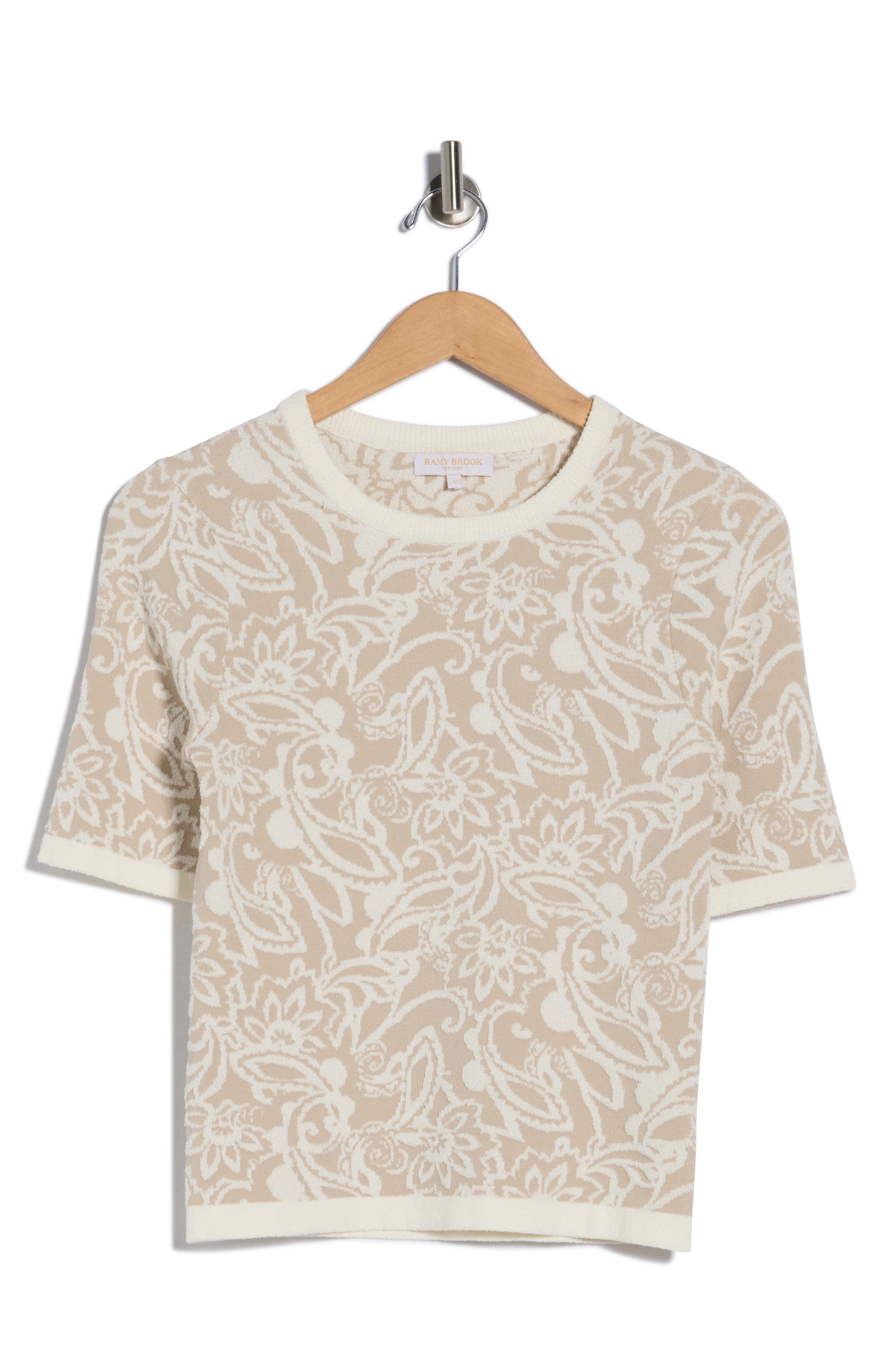 Ramy Brook Adriana Floral Jacquard Sweater