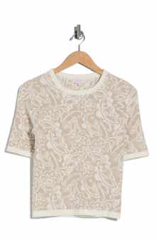 Ramy Brook Adriana Floral Jacquard Sweater