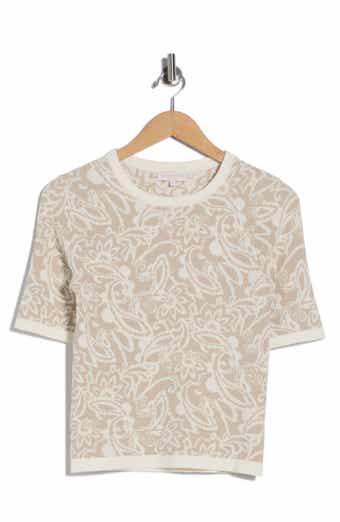 Ramy Brook Adriana Floral Jacquard Sweater