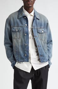 MM6 Maison Margiela Raw Hem Denim Trucker Jacket